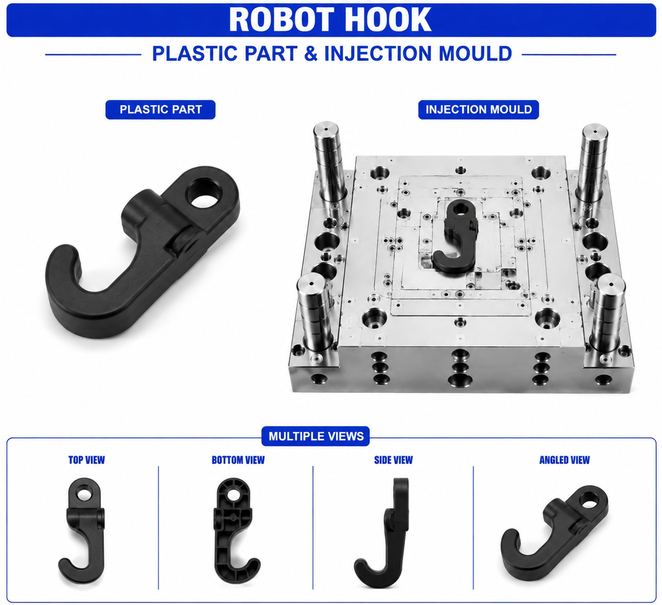 Robot Plastic Hook Mould and Moulding Services